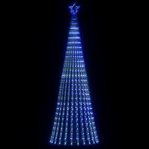 Árbol de Navidad cono de luz 475 LEDs azul 247 cm D