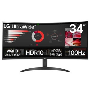 Monitor profesional ultrapanorámico curvo lg 34wr50qk-b 34'/ wqhd/ negro D