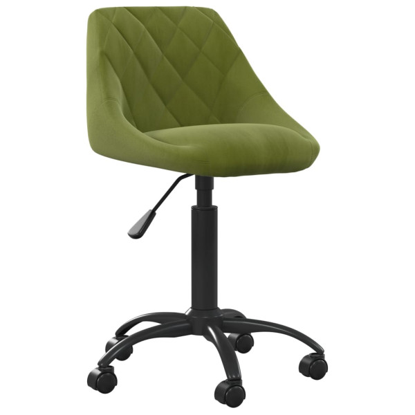 Silla de oficina de terciopelo verde claro D