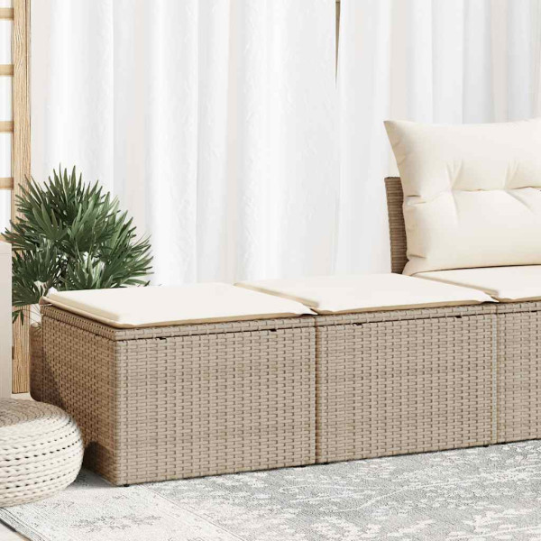 Set sofás jardín y cojines 2 pzas ratán sintético acacia beige Set sofás jardín y cojines 2 pzas ratán sintético acacia beige D