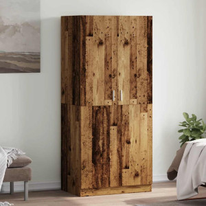 Armario de madera de ingeniería madera envejecida 90x52x200 cm D