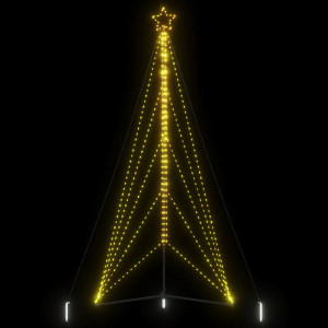 Luzes de árvore de Natal 615 LEDs brancos quentes 404.5 cm D