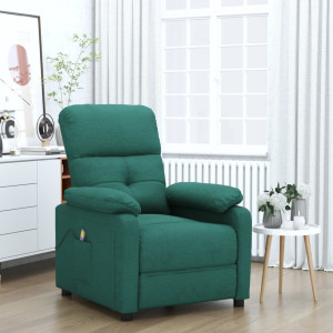 Sillón de masaje eléctrico tela verde oscuro D