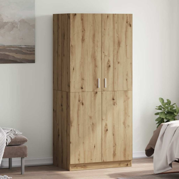 Armario madera de ingeniería roble artisan 90x52x200 cm Armario madera de ingeniería roble artisan 90x52x200 cm D