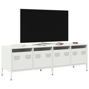 Mobiliário para aço de TV laminado em branco frio 135x39x43.5 cm D