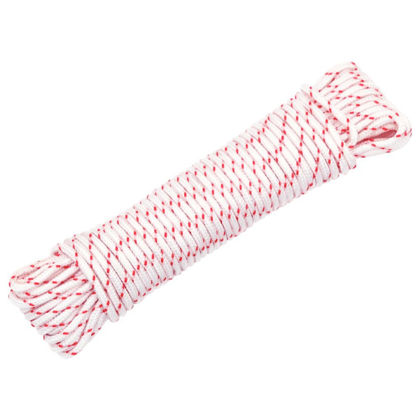 Cabo de nylon branco e vermelho Ø3 mm 10 m D