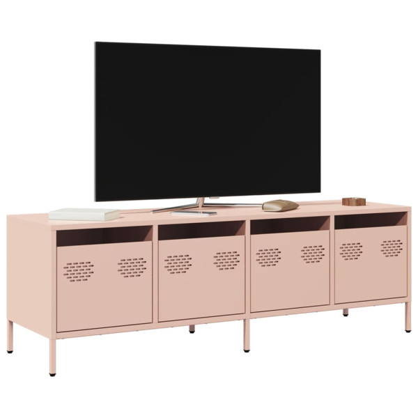 Mueble para TV acero laminado en frío rosa 135x39x43.5 cm D