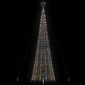 Árbol de Navidad cono con estacas 1534 LEDs colores 500 cm D