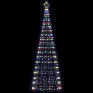 Cone de luz de árvore de Natal 550 LEDs coloridos 304 cm D