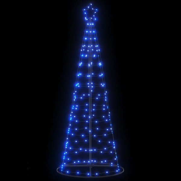 Cone de luz de árvore de Natal 200 LEDs azuis 182 cm D