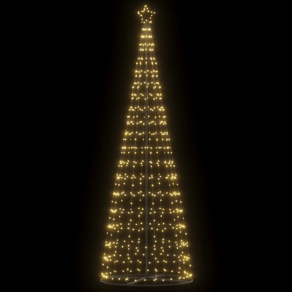 Cone de luz de árvore de Natal 550 LEDs brancos quentes 304 cm D