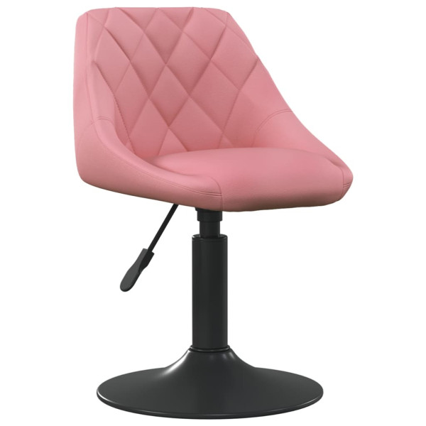 Silla de comedor de terciopelo rosa D