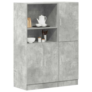 Set de muebles de cocina 2 pzas madera ingeniería gris hormigón D