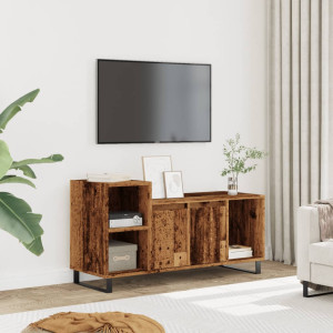 Mueble para TV madera ingeniería madera envejecida 100x35x55 cm D