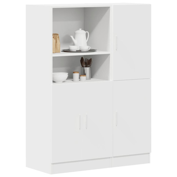 Mueble de cocina 2 piezas madera contrachapada blanca D