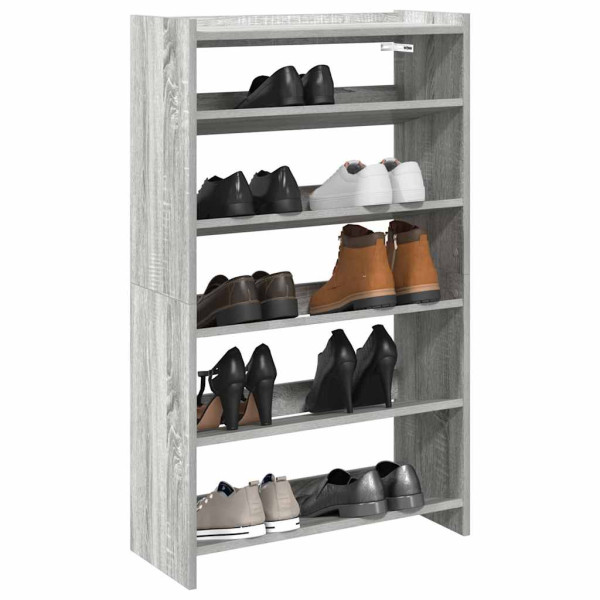 Mueble zapatero madera contrachapada gris sonoma 60x25x100 cm D