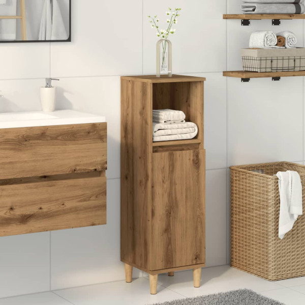 Armario de baño madera de ingeniería roble artisan 30x30x100 cm Armario de baño madera de ingeniería roble artisan 30x30x100 cm D