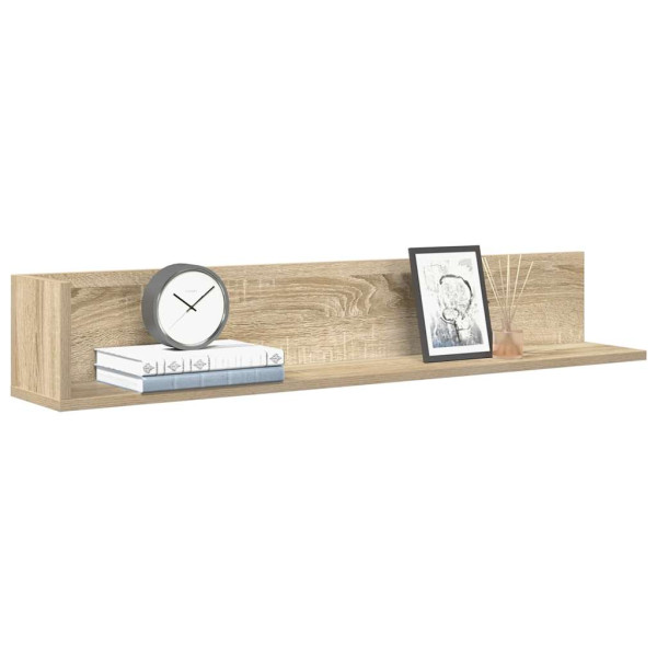 Estantes pared 2 uds madera roble Sonoma 100x16.5x16.5 cm D