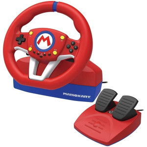 Volante con pedales Hori Mario Kart Racing Wheel Pro Mini rojo D