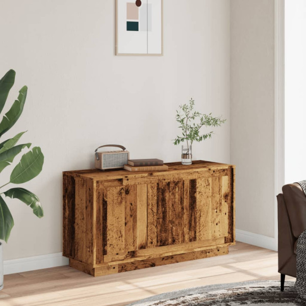 Aparador de madera de ingeniería envejecida 102x35x55 cm D