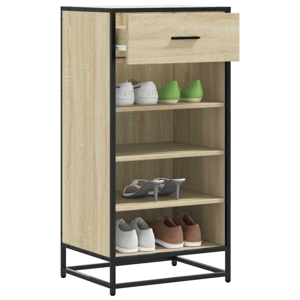 Mueble zapatero madera contrachapada roble sonoma 48x38x97.5 cm D