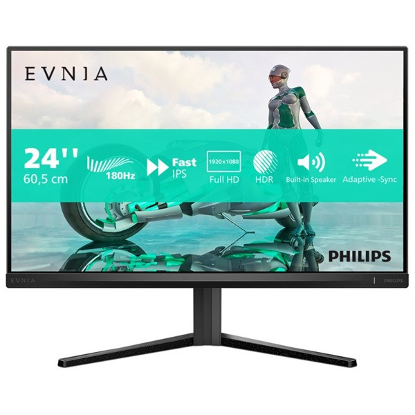 Monitor gaming philips evnia 3000 24m2n3200s 24'/ full hd/ 0.5ms/ 180hz/ ips/ multimedia/ negro D