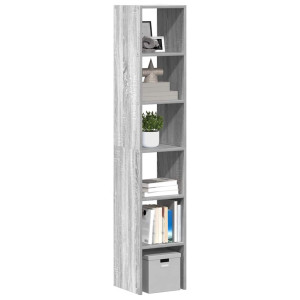 Librerías 2 uds madera contrachapada apilable sonoma gris D