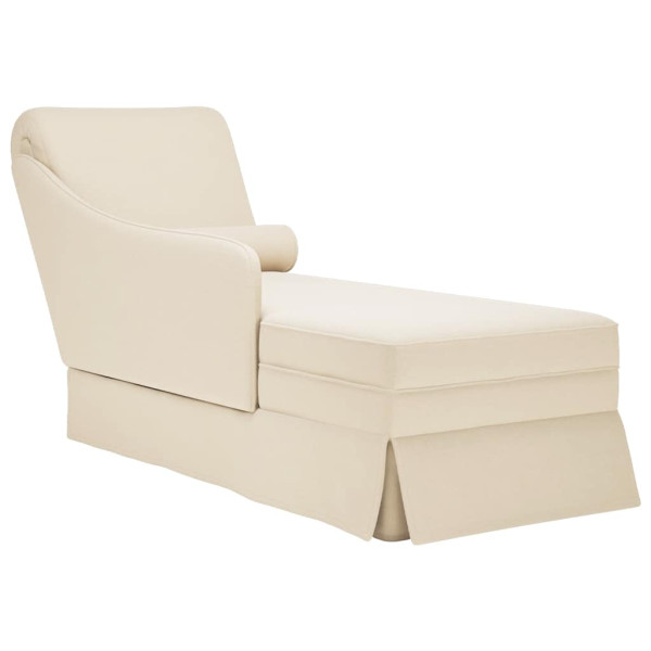 Chaise longue respaldo reposabrazos derecho terciopelo lino D