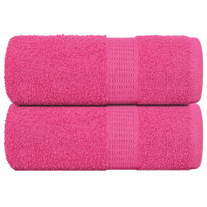 Toalhas de Jabon 2 peças rosa 30x30 cm 360 g/m2 100% algodão D