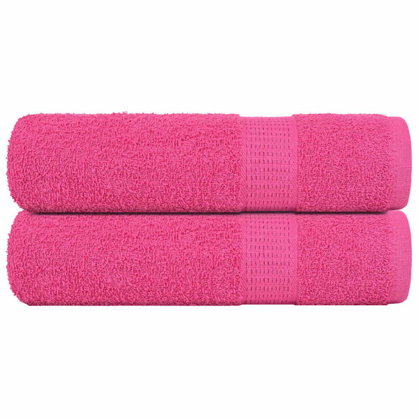 Toalhas de chuveiro 2 100% algodão rosa 70x140 cm 360 gsm D