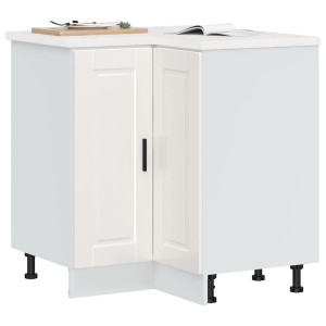 Mueble bajo esquina de cocina porto alto brillo blanco D