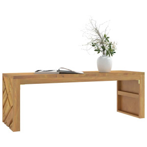 Mesa de centro madera maciza de teca 110x35x38 cm D