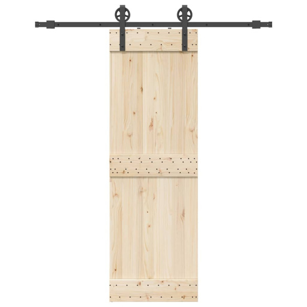 Kit de herrajes para puertas correderas acero negro 183 cm D