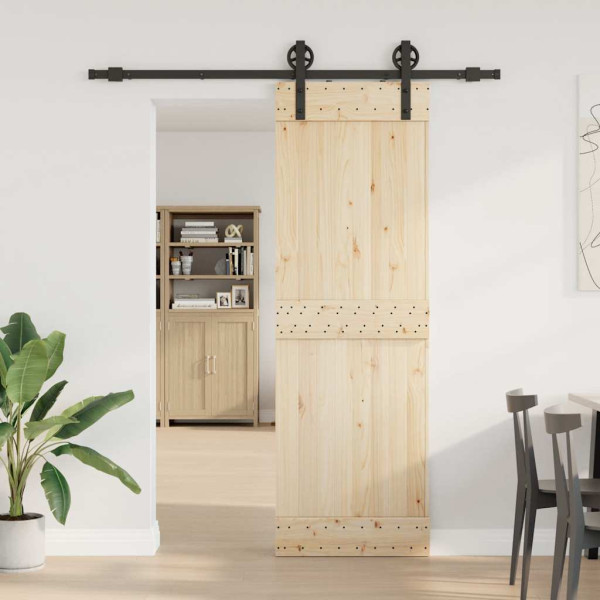 Kit de herrajes para puertas correderas acero negro 183 cm M 3