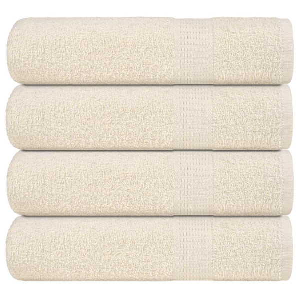 Toallas de Baño 4 uds Crema 100x150 cm 360 g/m² 100% Algodón D