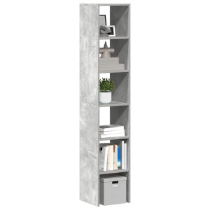 Librerías 2 uds madera contrachapada apilable gris hormigón D