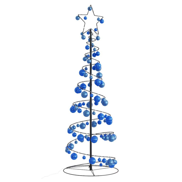 VidaXL Cone de luz para árvore de Natal com bolas 100 LED 150 cm D