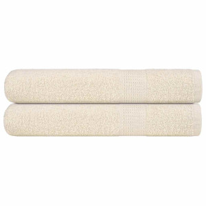 Toallas 2 piezas Crema 100x200 cm 360 g/m² 100% Algodón D