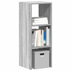 Librería apilable madera contrachapada sonoma gris 30x30x80 cm D