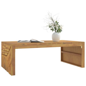 Mesa de centro madera maciza de teca 110x60x38 cm D