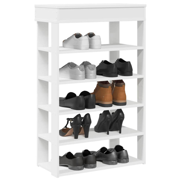 Mueble zapatero madera contrachapada blanco 60x30x98 cm D