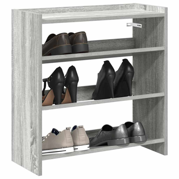 Mueble zapatero madera contrachapada gris sonoma 60x25x62 cm D