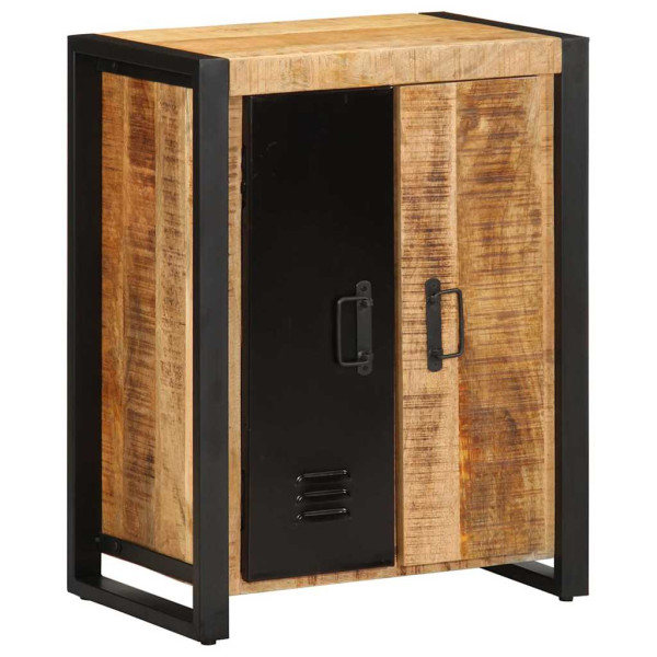 Aparador de madera maciza de mango rugosa 55x35x70 cm Aparador de madera maciza de mango rugosa 55x35x70 cm D