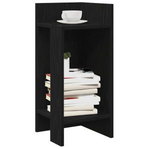 Mesas auxiliares 2 uds con estante negro 25.5x27x60 cm D