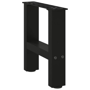 Patas para mesa de centro de acero negro 2 uds 30×40 cm D