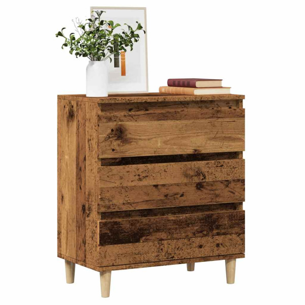 Aparador de madera contrachapada envejecida 60x35x70 cm D
