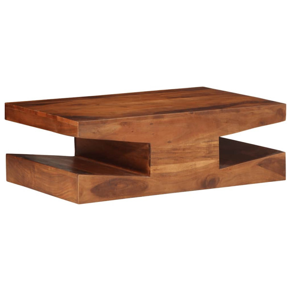 Mesa de centro de madeira maciça 90x60x30 cm acacia D