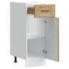 Mueble bajo de cocina porto roble artesano madera reconstituida 5