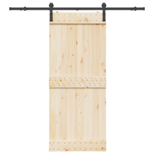 Kit de herrajes para puertas correderas acero negro 183 cm D