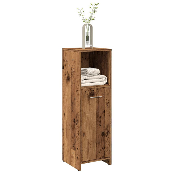 Armario de baño madera contrachapada envejecida 30x30x95 cm Armario de baño madera contrachapada envejecida 30x30x95 cm D